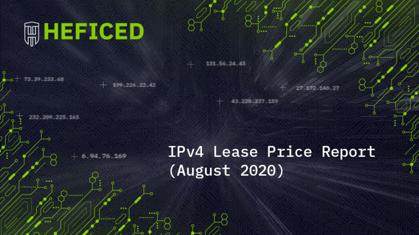 IPv4 Price Report August 2020