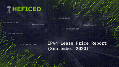 IPv4 Price Report September 2020