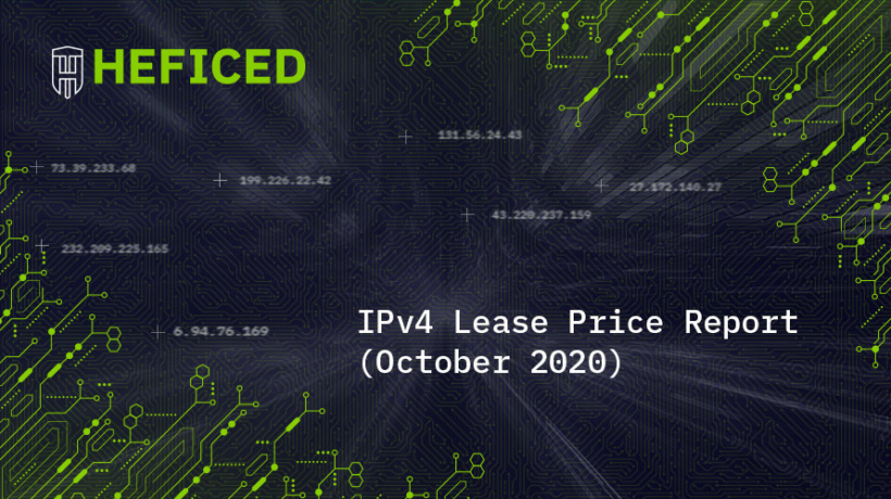 IPv4 Lease Price Report for October 2020