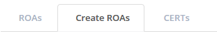 Create ROAs tab in LACNIC's ROA dashboard.