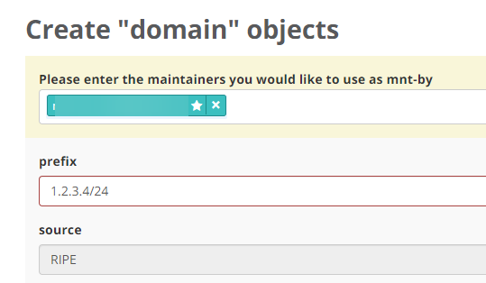 Create domain objects window