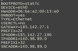 Server terminal showing IP configuration results.