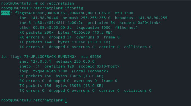 netplan Ubuntu 18