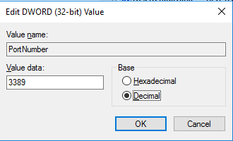 Modify port number