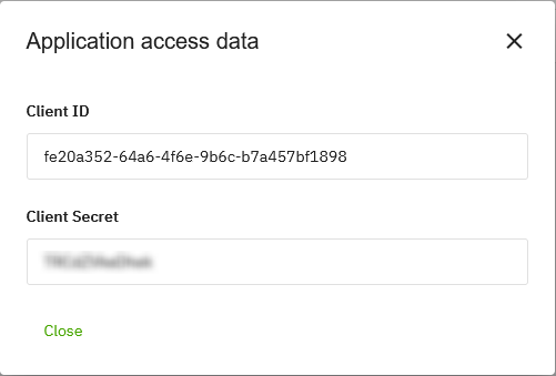 Application access data