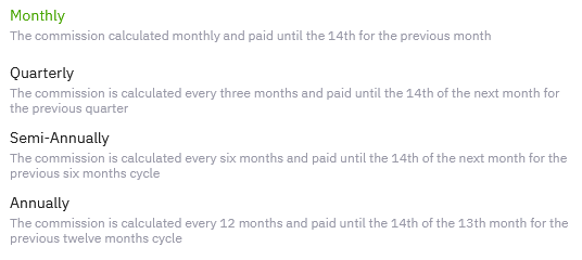 payout cycles