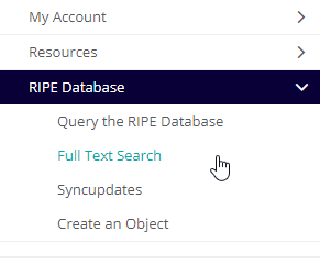 RIPE database