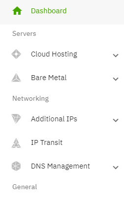 Manage Additional IPs dashboard